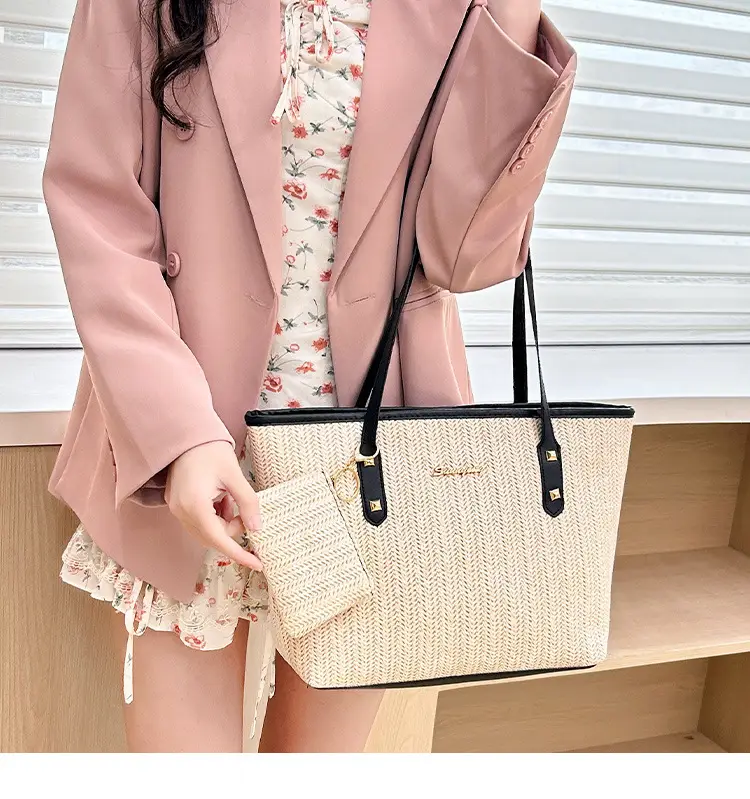 Spring Straw Woven Commuter Bag Large Capacity 2025 — feature 12