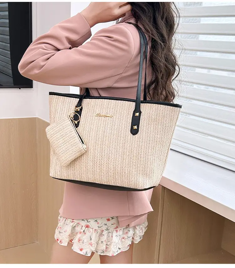 Spring Straw Woven Commuter Bag Large Capacity 2025 — feature 7