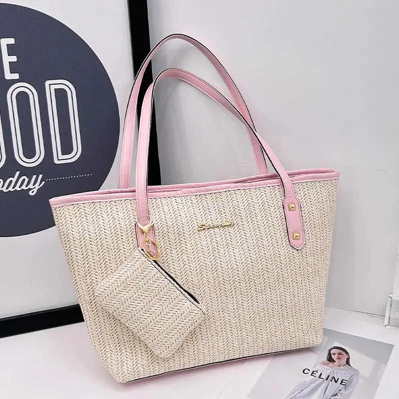 Spring Straw Woven Commuter Bag Large Capacity 2025