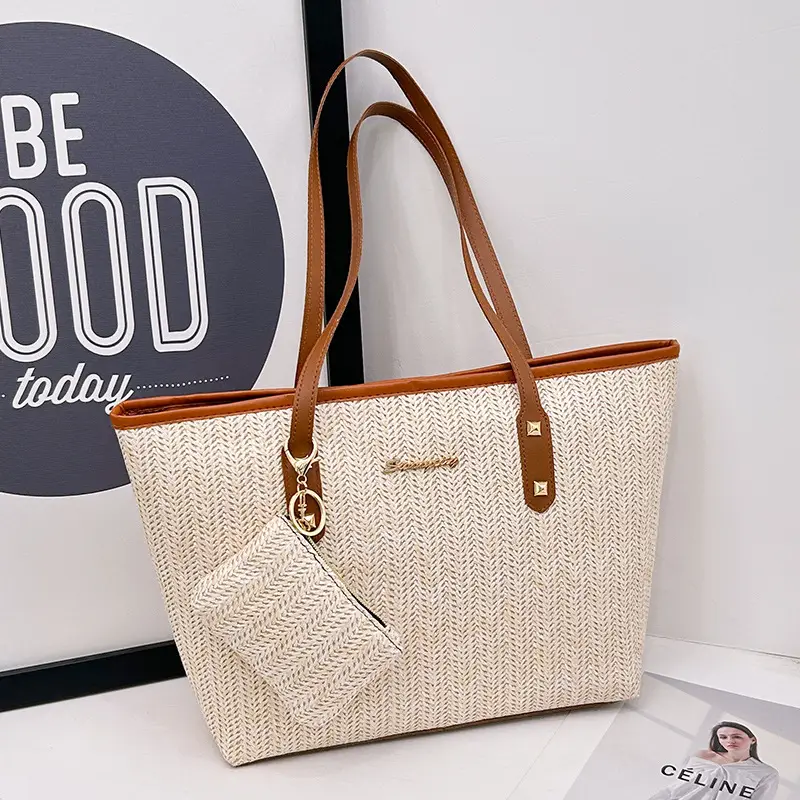 Spring Straw Woven Commuter Bag Large Capacity 2025