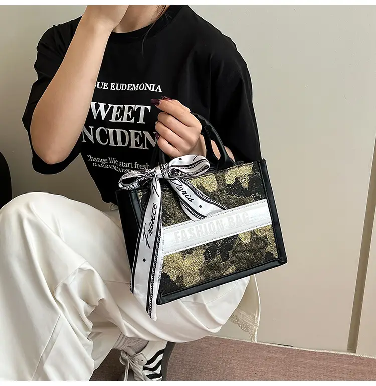 Stylish Silk Bow Handheld Tote Bag for Women — feature 14