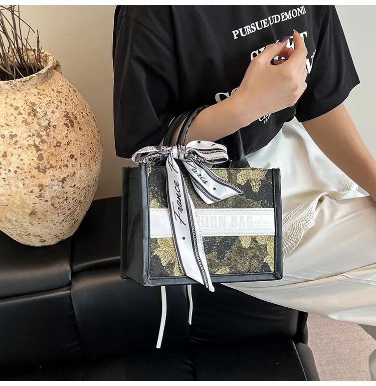 Stylish Silk Bow Handheld Tote Bag for Women — feature 16