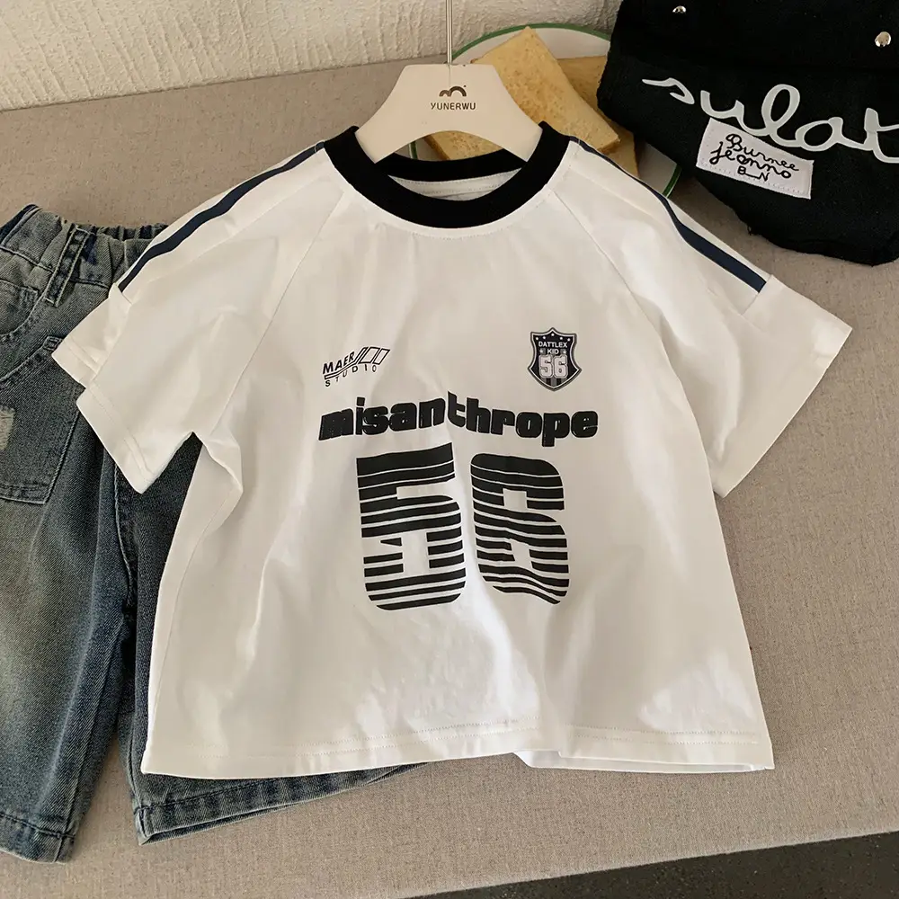 Boys White 2025 Ball T-Shirt Short Sleeve — feature 2