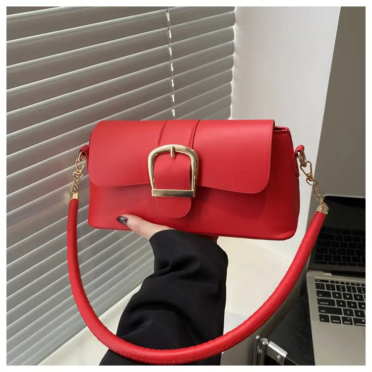 Brown Leather Underarm Bag for Women 2025 - Image 3