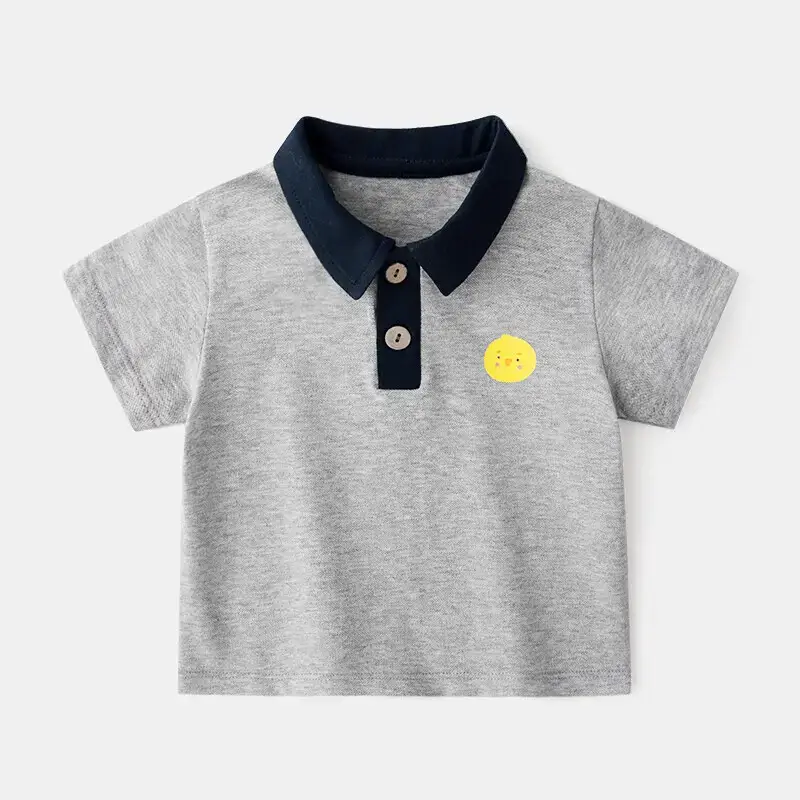 Baby Striped Polo T-Shirt Black White Summer Wear - Image 2