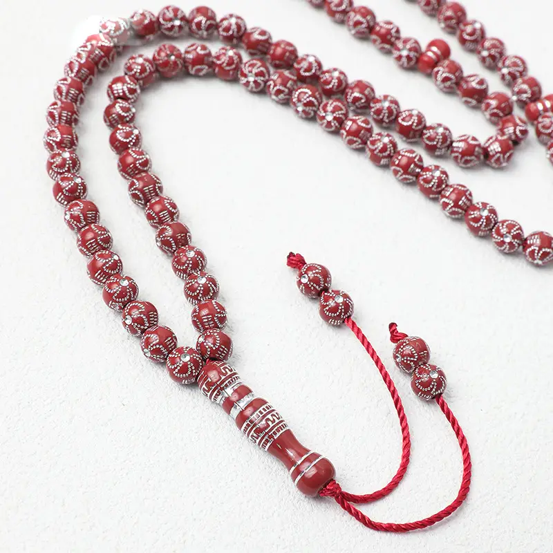 Muslim Prayer Beads 99 Beads 8mm Middle Eastern Bracelet - Image 3