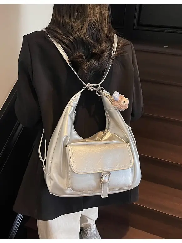 Black Crossbody Tote Bag for Women Large Capacity 2025 - Image 7