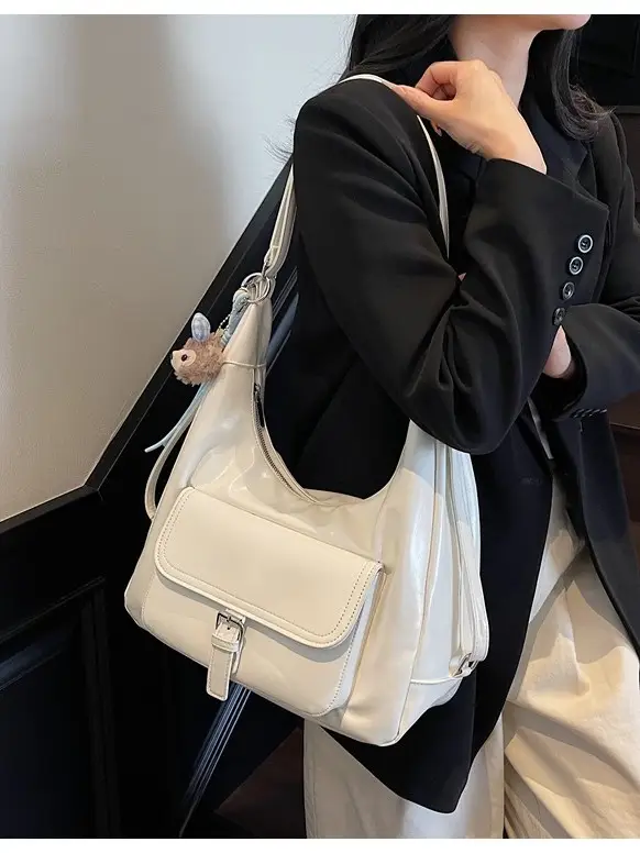 Black Crossbody Tote Bag for Women Large Capacity 2025 - Image 8