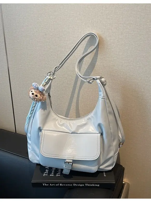 Black Crossbody Tote Bag for Women Large Capacity 2025 - Image 9