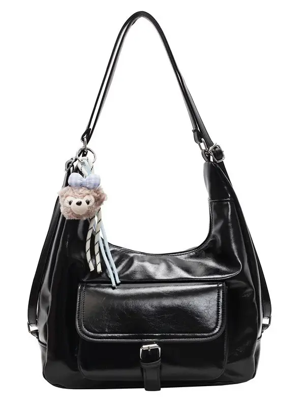 Black Crossbody Tote Bag for Women Large Capacity 2025 - Image 10