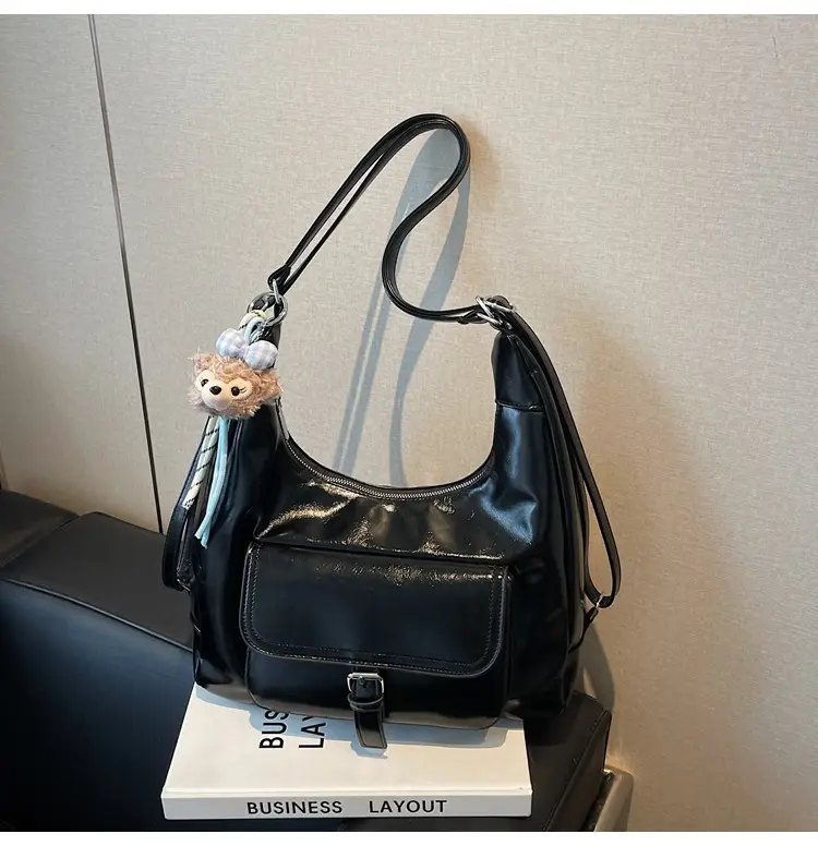 Black Crossbody Tote Bag for Women Large Capacity 2025 — feature 16