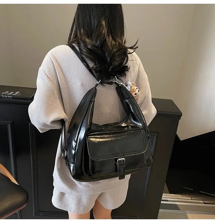 Black Crossbody Tote Bag for Women Large Capacity 2025 — feature 21