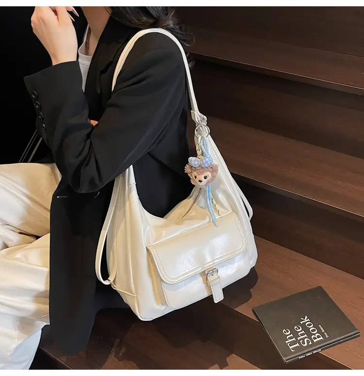 Black Crossbody Tote Bag for Women Large Capacity 2025 — feature 30