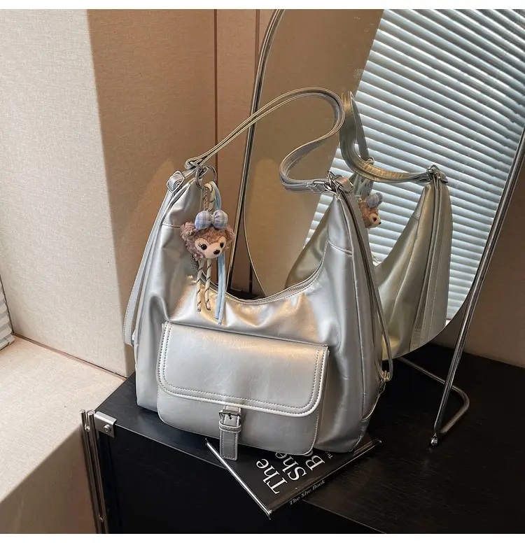 Black Crossbody Tote Bag for Women Large Capacity 2025 - Image 4
