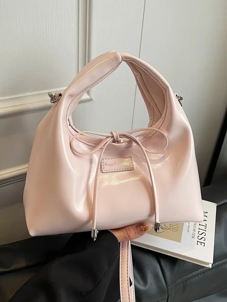Pink Bow Bag for Women 2025 Spring Korean Fashion - Image 5