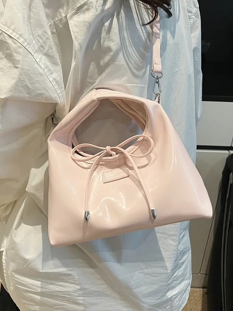 Pink Bow Bag for Women 2025 Spring Korean Fashion - Image 9