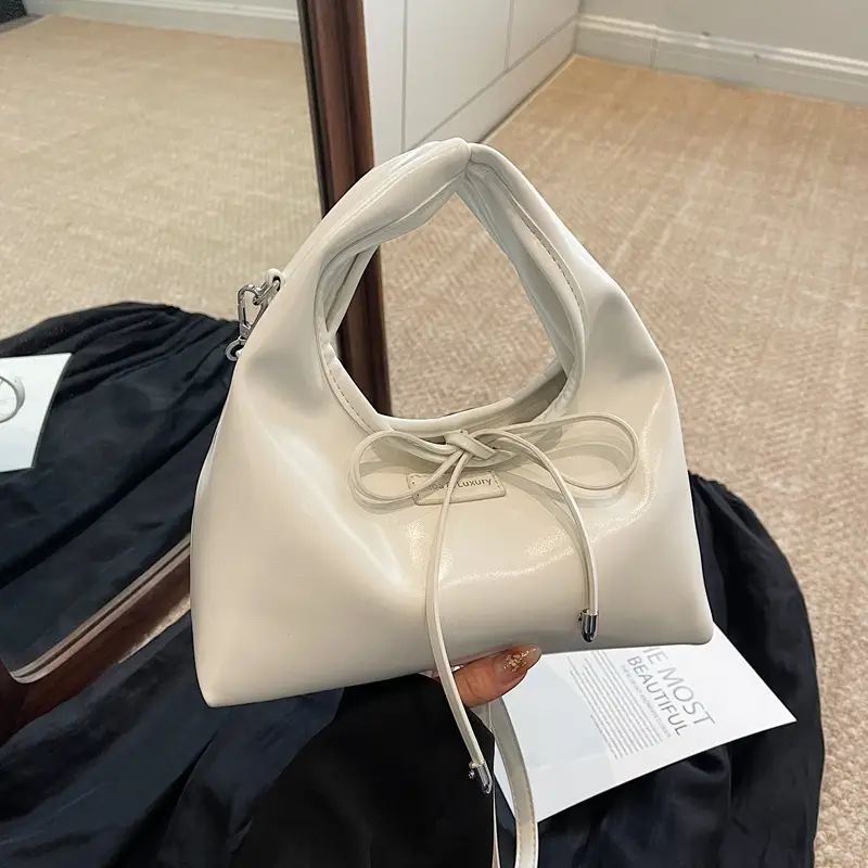Pink Bow Bag for Women 2025 Spring Korean Fashion - Image 3