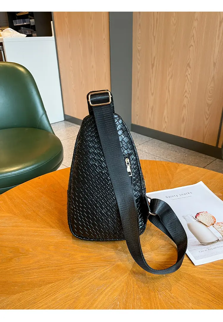 Elegant Black Croc Leather Crossbody Bag for Women — feature 6