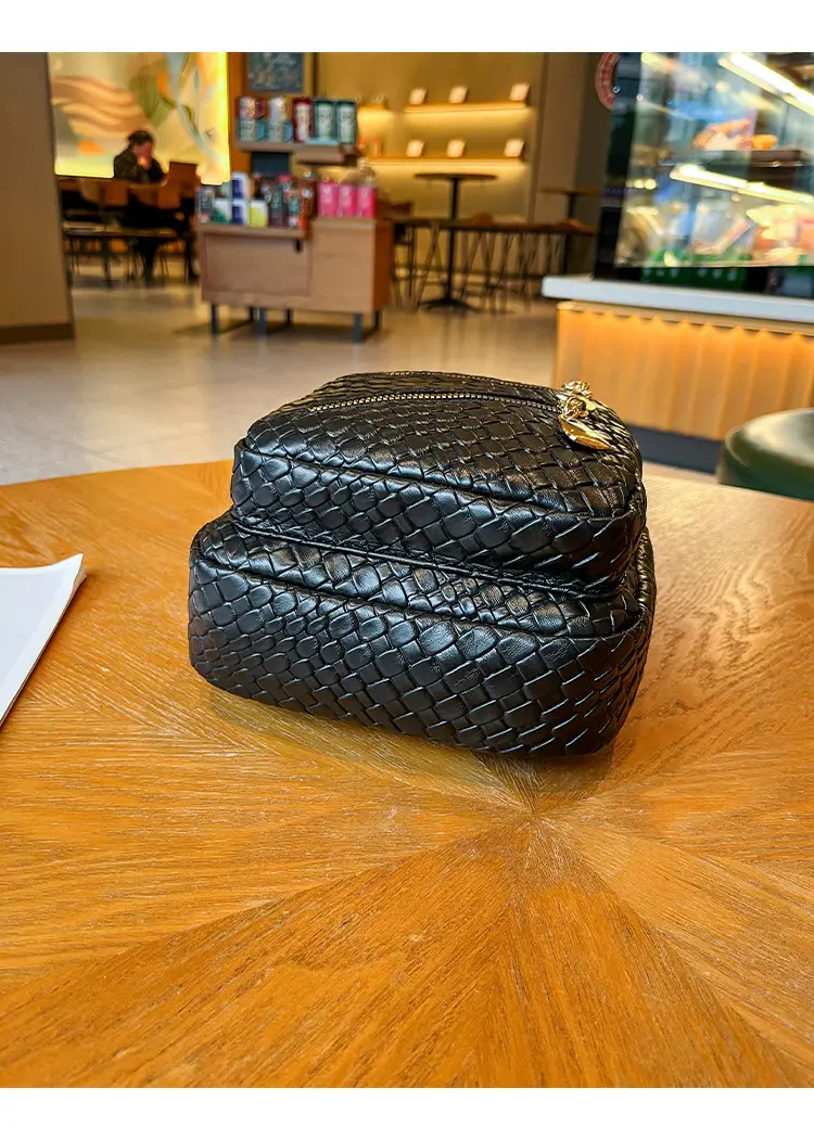 Elegant Black Croc Leather Crossbody Bag for Women — feature 7