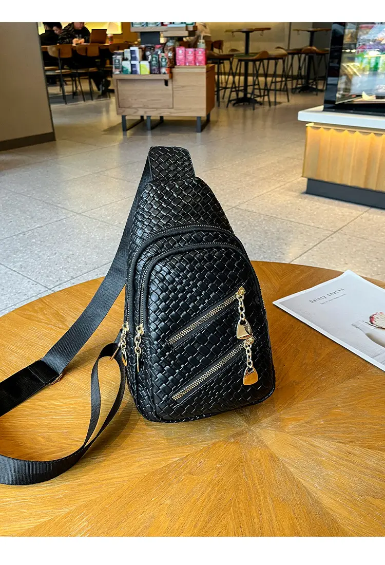 Elegant Black Croc Leather Crossbody Bag for Women — feature 8