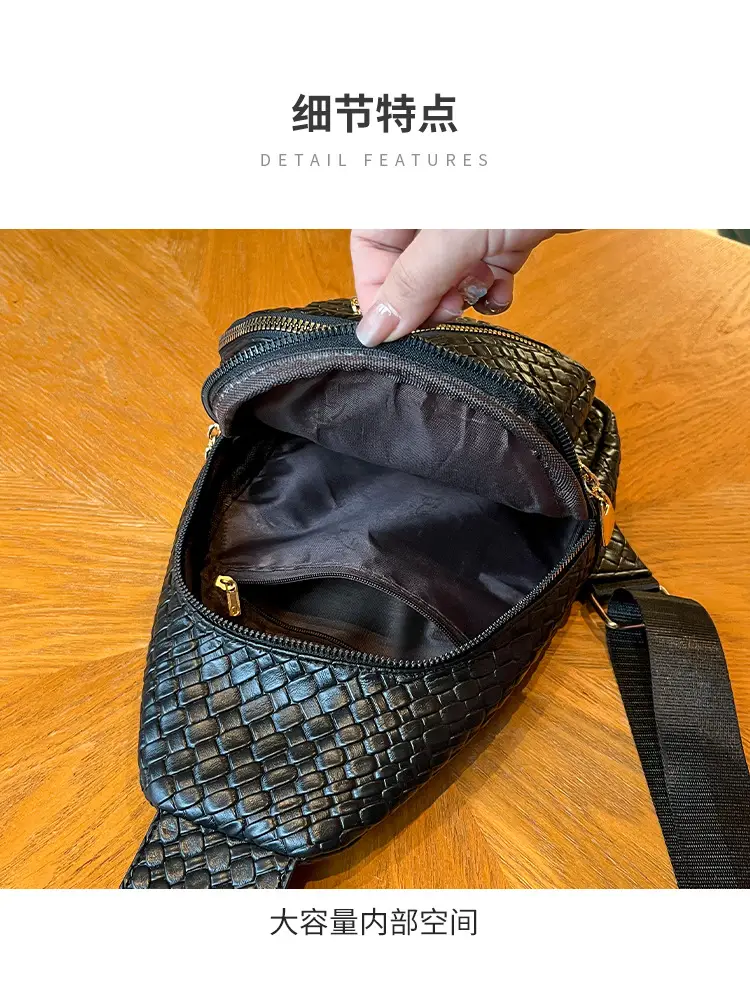 Elegant Black Croc Leather Crossbody Bag for Women — feature 9