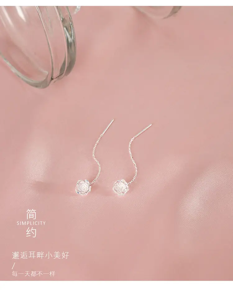 2025 Colorful Camellia Earrings for Women — feature 1