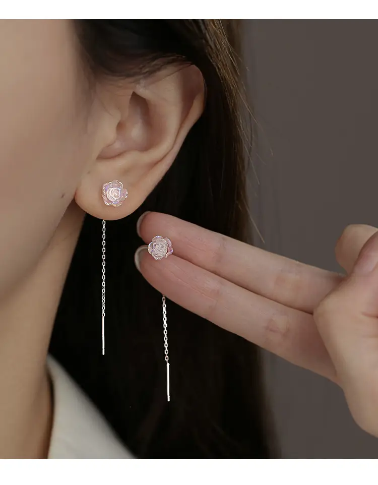 2025 Colorful Camellia Earrings for Women — feature 11