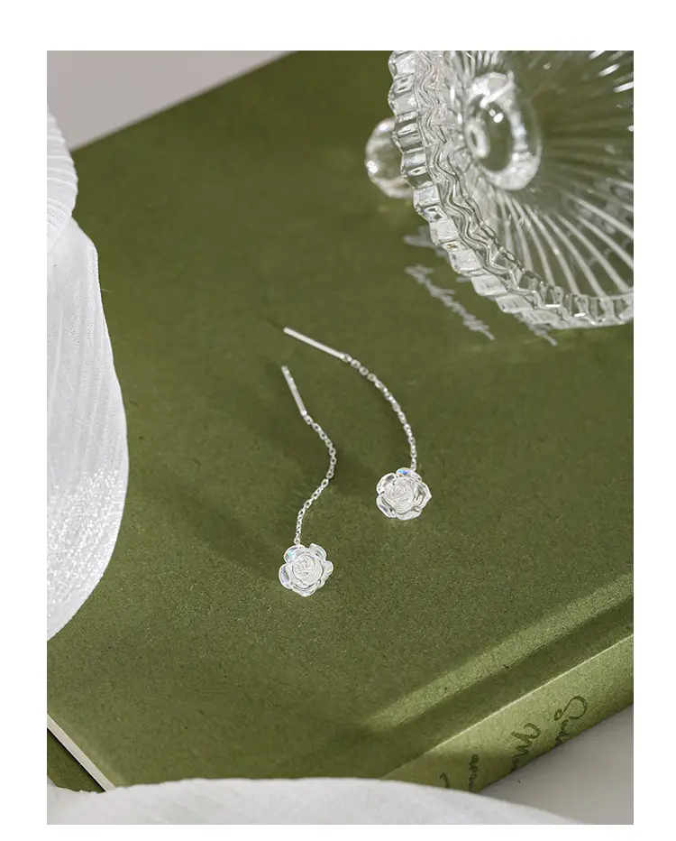 2025 Colorful Camellia Earrings for Women — feature 2