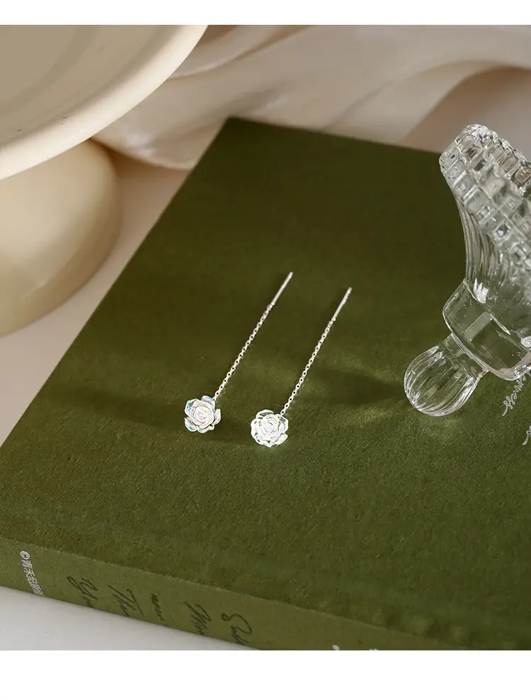 2025 Colorful Camellia Earrings for Women — feature 6