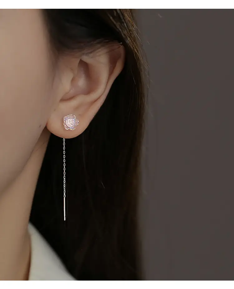 2025 Colorful Camellia Earrings for Women — feature 9