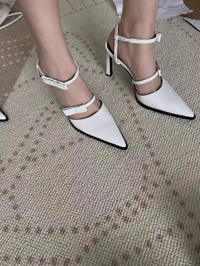 European and American Style Single-Strap Personalized Patent Leather Pointed-Toe Bow High-Heeled Sandals for Women, New Spring 2026 Model — feature 9