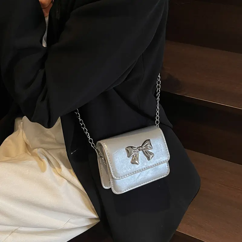 Red Bow Chain Shoulder Bag for Women 2025 - Image 7
