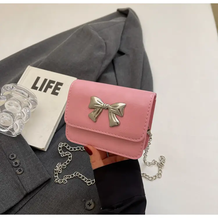 Red Bow Chain Shoulder Bag for Women 2025 - Image 4