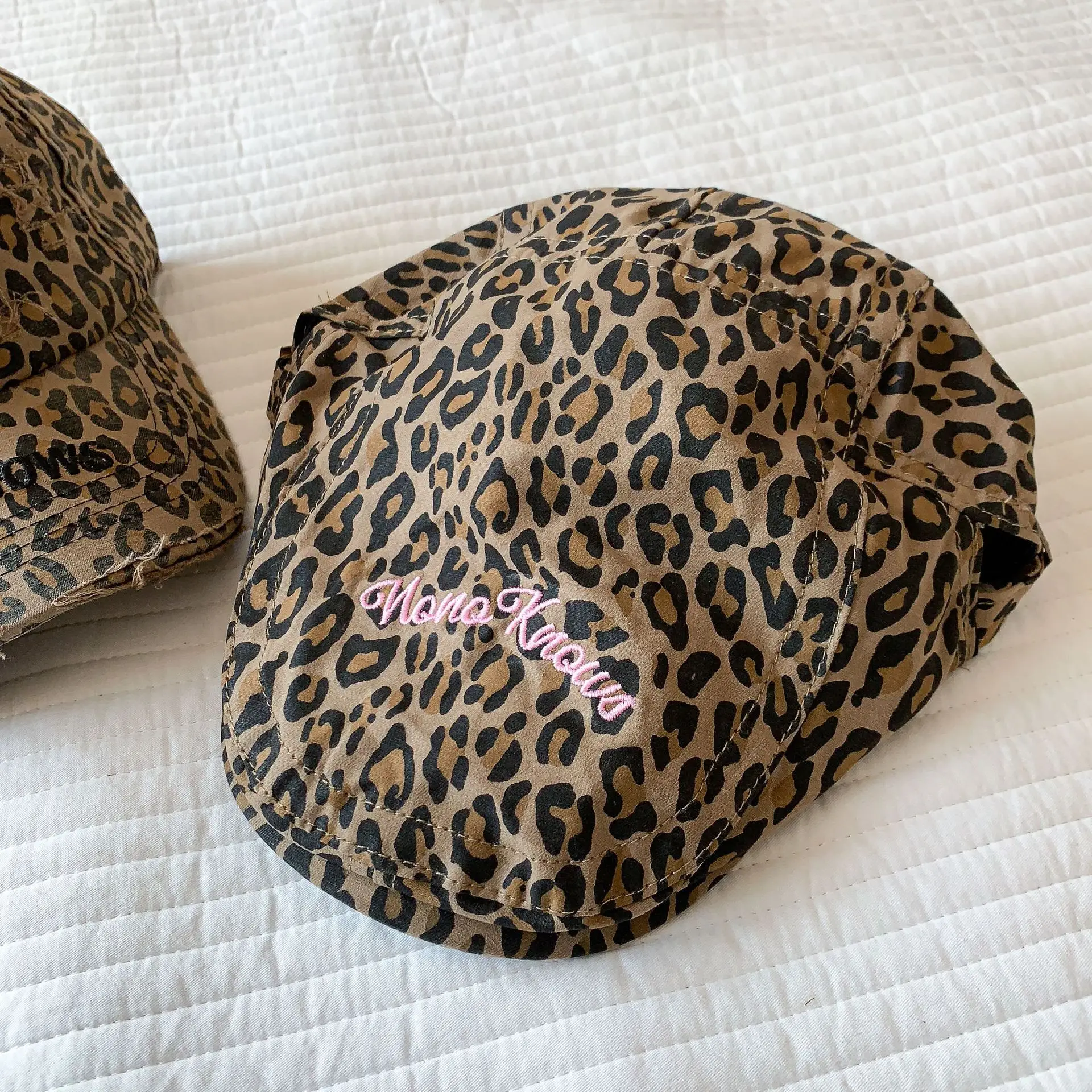 Leopard Print Sunshade Cap for Girls 2025 - Image 7