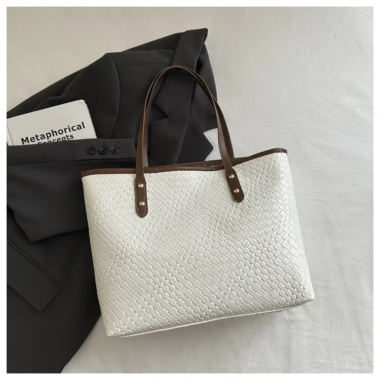 Women Woven Red Handbag Large Capacity Casual Shoulder Bag — feature 23