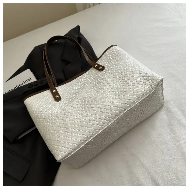 Women Woven Red Handbag Large Capacity Casual Shoulder Bag — feature 27