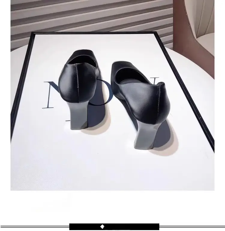 French Lady Square Toe High Heels 2024 Spring Autumn — feature 10