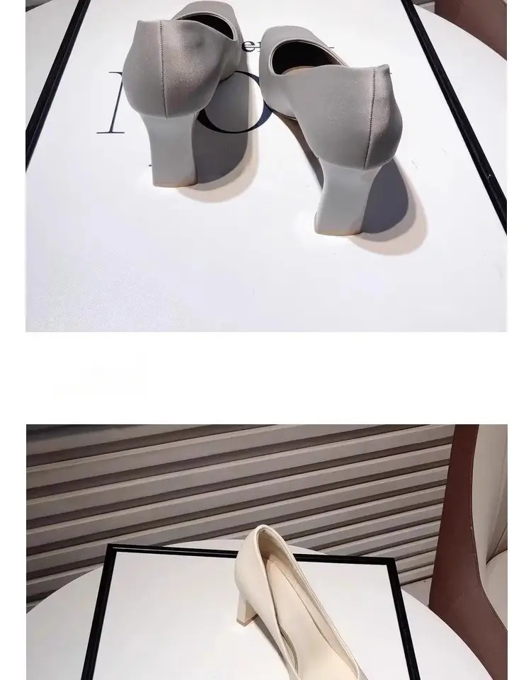 French Lady Square Toe High Heels 2024 Spring Autumn — feature 5