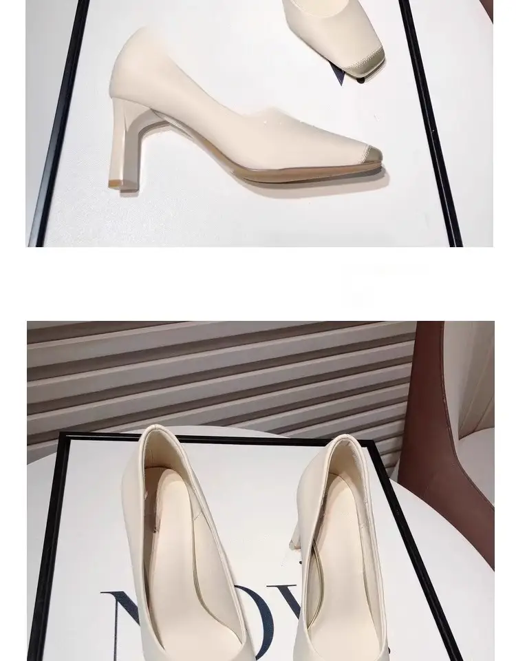 French Lady Square Toe High Heels 2024 Spring Autumn — feature 6