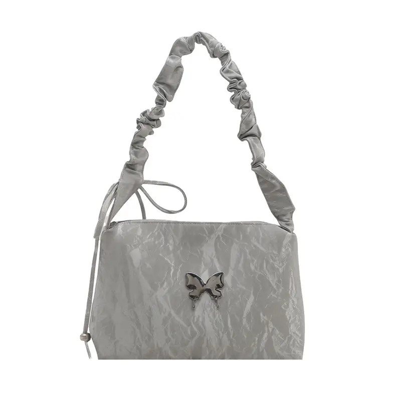 Women's Pleated Butterfly Shoulder Bag Pink 2025 - Image 4