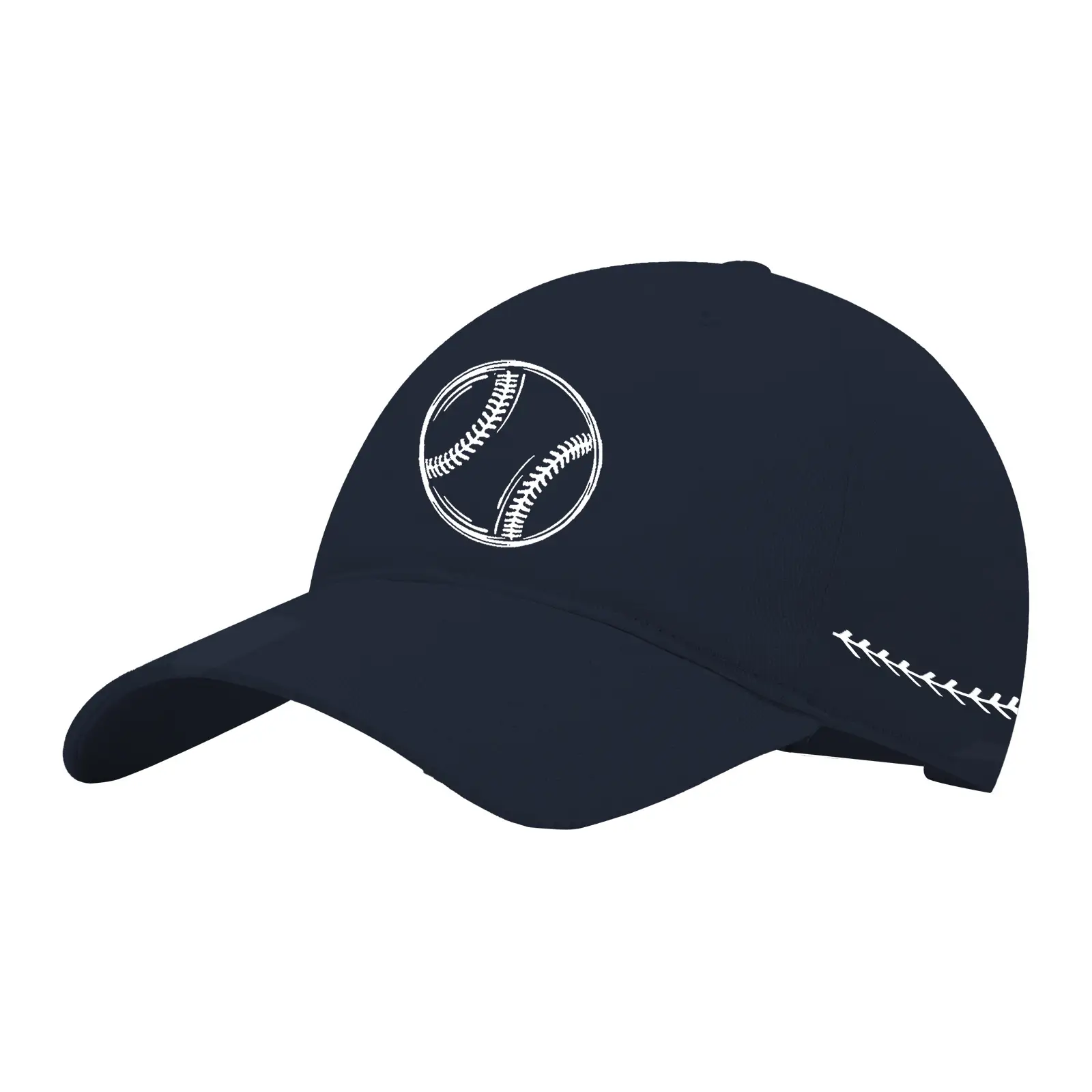 Men Baseball Cap White Red Stitched Cross-Border — feature 5