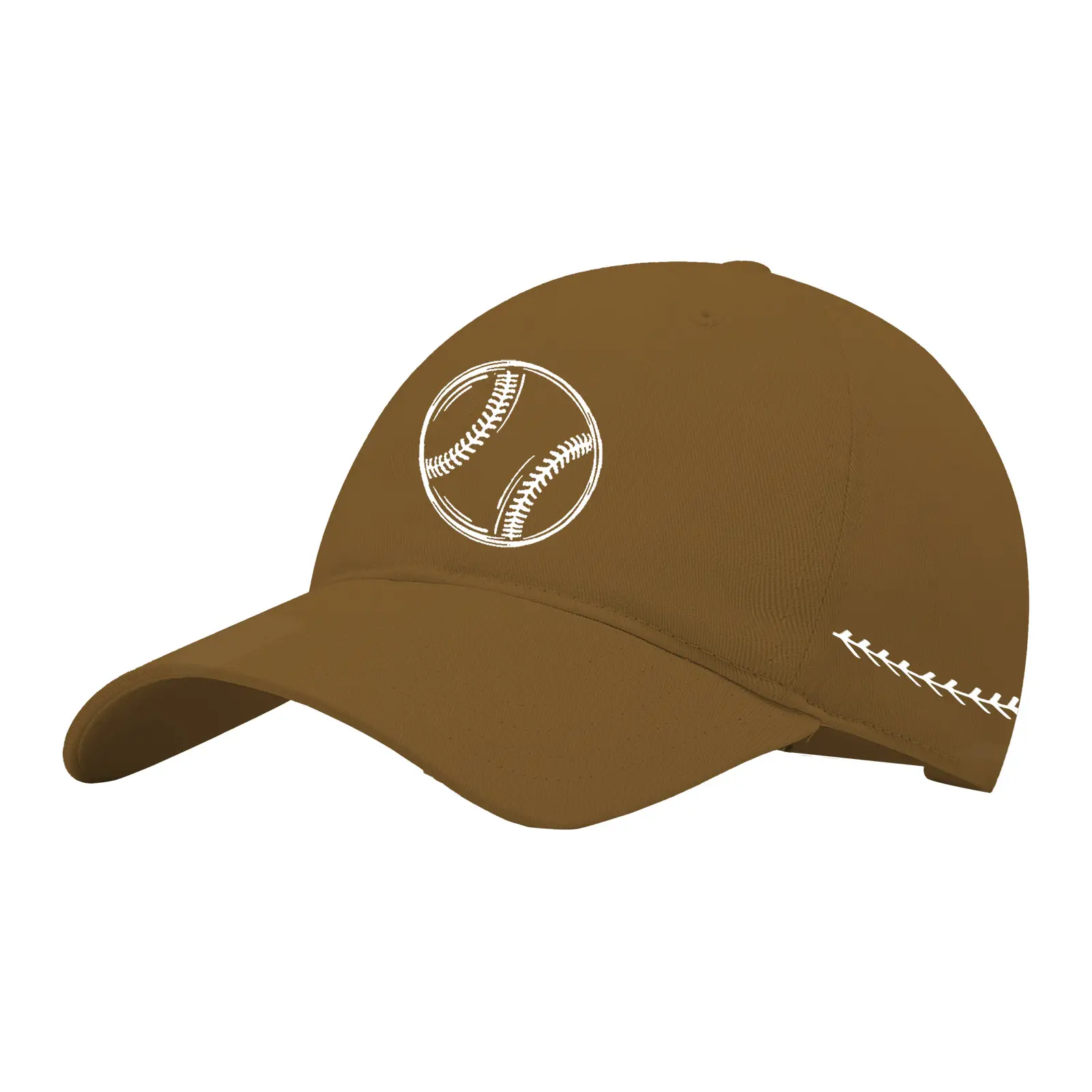 Men Baseball Cap White Red Stitched Cross-Border — feature 6
