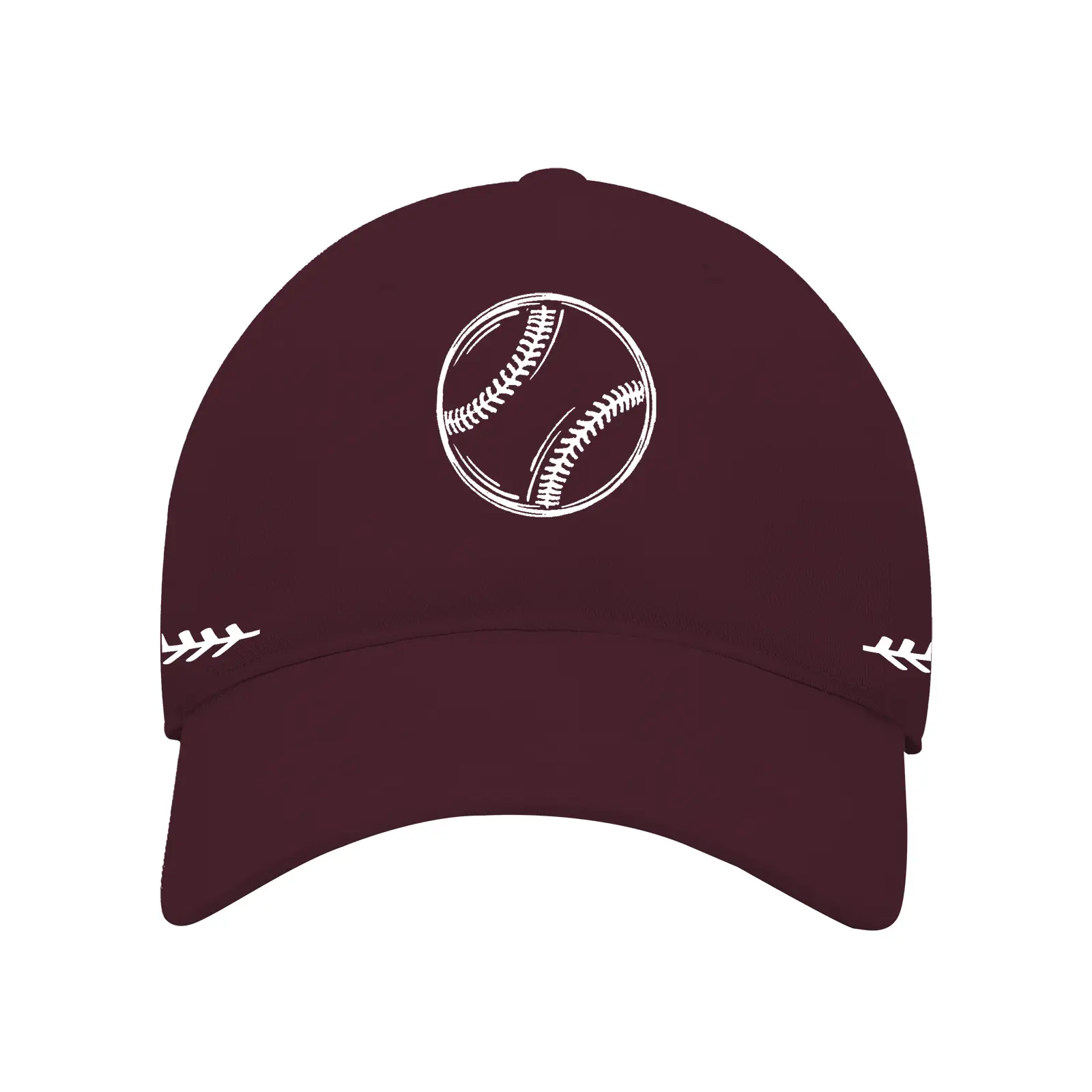 Men Baseball Cap White Red Stitched Cross-Border - Image 8