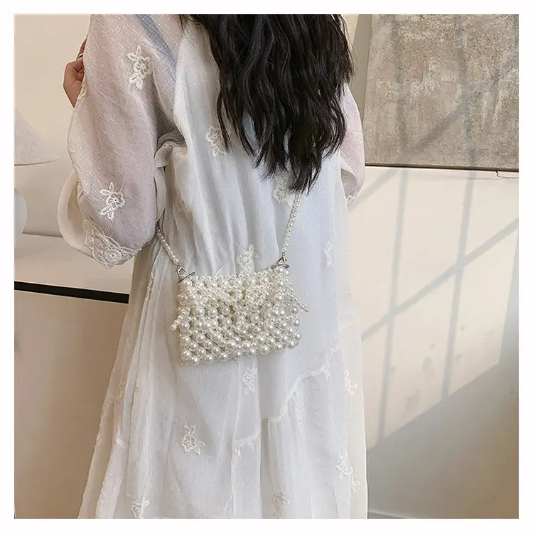 Pearl Chain Crossbody Bag Women's Fashionable Shoulder Bag — feature 13