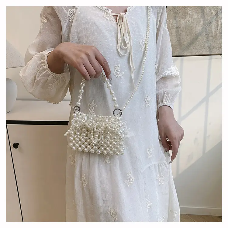 Pearl Chain Crossbody Bag Women's Fashionable Shoulder Bag — feature 14