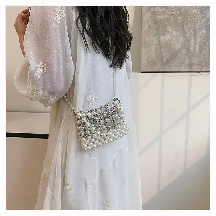 Pearl Chain Crossbody Bag Women's Fashionable Shoulder Bag — feature 17