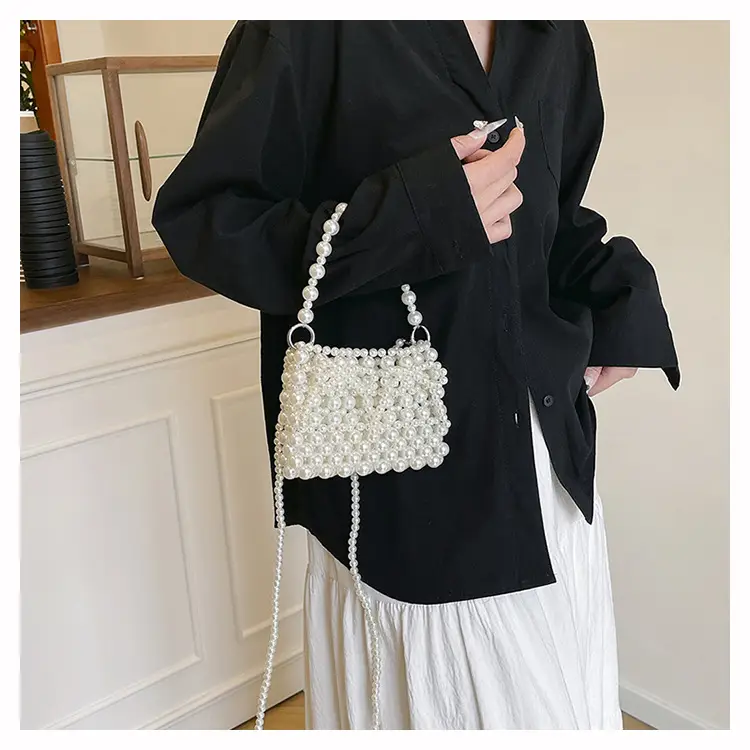 Pearl Chain Crossbody Bag Women's Fashionable Shoulder Bag — feature 18