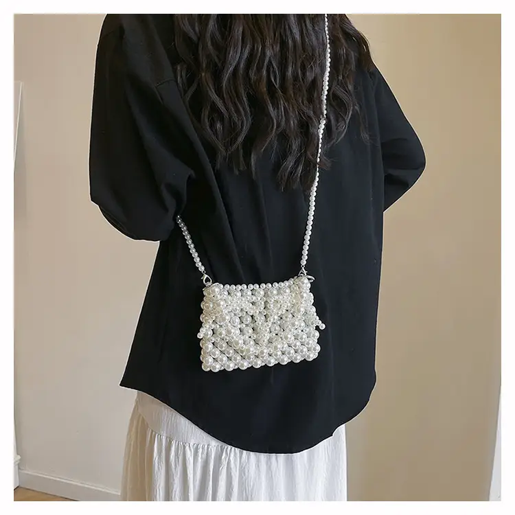 Pearl Chain Crossbody Bag Women's Fashionable Shoulder Bag — feature 19