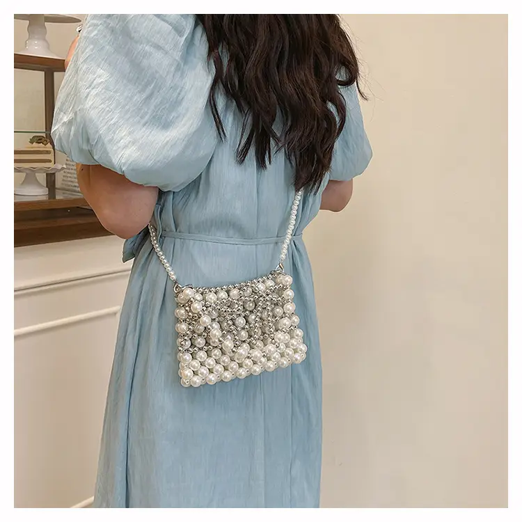 Pearl Chain Crossbody Bag Women's Fashionable Shoulder Bag — feature 20