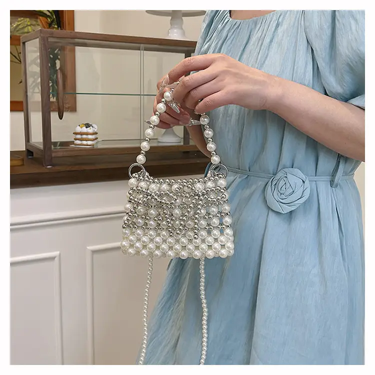 Pearl Chain Crossbody Bag Women's Fashionable Shoulder Bag — feature 21